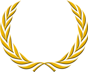 Golden Laurel Wreath Graphic