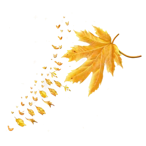 Golden Leaves Falling Png 22 PNG image