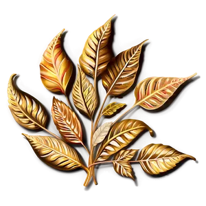 Golden Leaves PNG Xbj