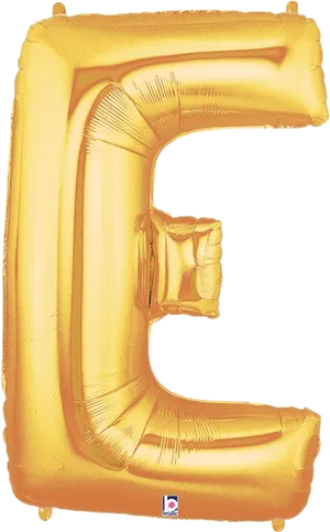 Golden Letter E Balloon PNG image