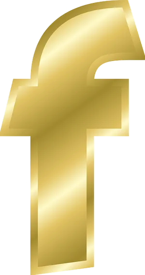 Golden Letter F Icon PNG image