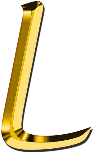 Golden Letter L Graphic PNG image