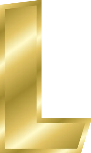 Golden Letter L Graphic PNG image