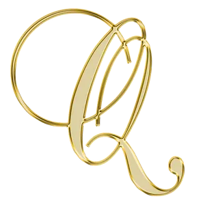 Golden Letter Q Design