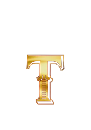 Golden Letter T Design PNG image
