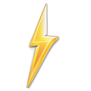 Golden Lightning Bolt PNG 05042024