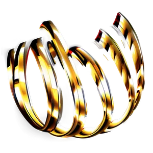 Golden Line Abstract Swirl PNG Ugy