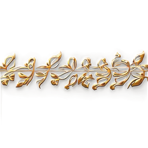 Golden Line Calligraphy Stroke PNG 06262024