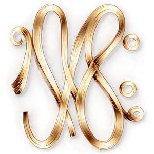 Golden Line Calligraphy Stroke PNG 17