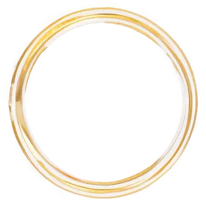 Golden Line Circle Frame PNG 75