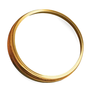 Golden Line Circle Frame PNG Twg