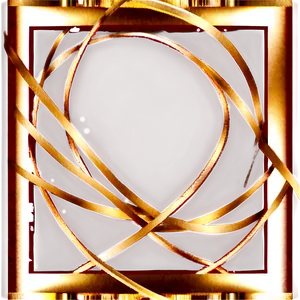 Golden Line Circle Frame PNG Ujr