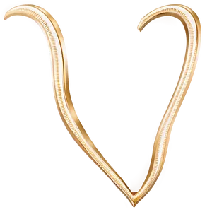 Golden Line Heart Shape PNG Bph76 PNG