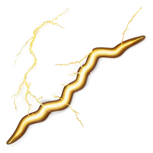 Golden Line Lightning Bolt PNG 46