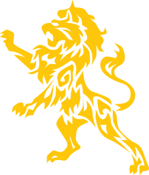 Golden Lion Tattoo Design PNG image