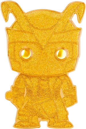 Golden Loki Funko Pop Figure PNG