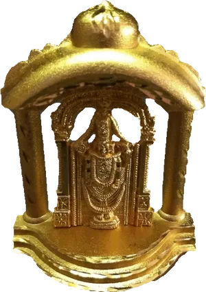 Golden_ Lord_ Balaji_ Statue PNG image