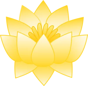 Golden Lotus Vector Illustration PNG image