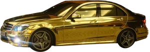 Golden Luxury Sedan H D PNG image