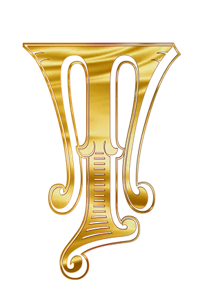 Golden Lyre Graphicon Teal Background PNG image