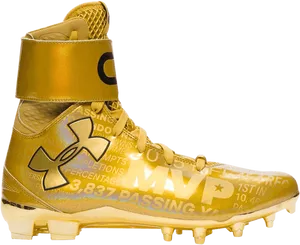 Golden M V P Football Cleat PNG image