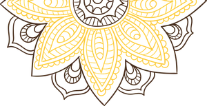 Golden Mandala Arton Black Background