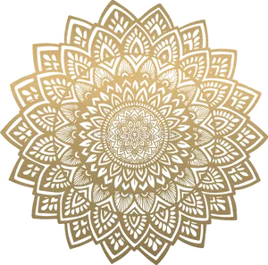Golden Mandala Artwork PNG image