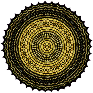 Golden Mandala Pattern PNG image
