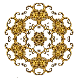 Golden Mandelbrot Zoom PNG image