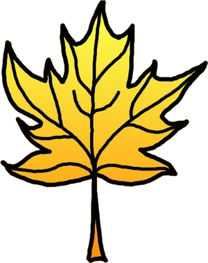 Golden Maple Leaf Clipart PNG image
