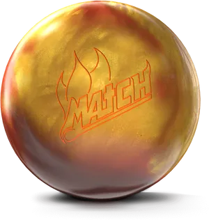 Golden Match Bowling Ball PNG image