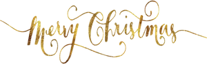 Golden Merry Christmas Calligraphy
