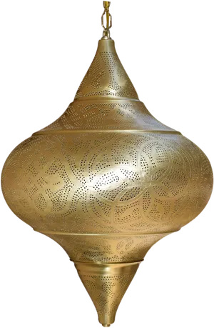 Golden Moroccan Style Pendant Light PNG image