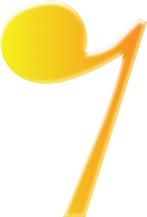 Golden Music Note Graphic PNG image