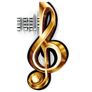 Golden Musical Note Png 06122024 PNG image