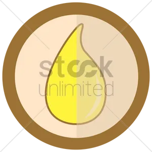 Golden Oil Drop Icon PNG image