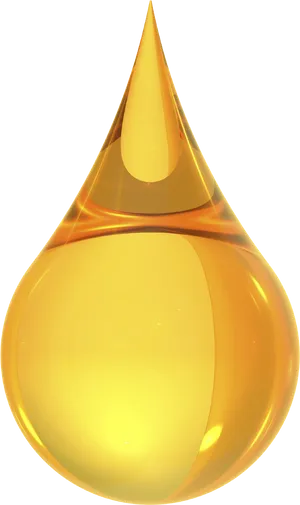 Golden Oil Drop Illustration PNG image