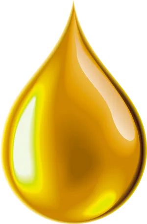 Golden Oil Drop Illustration.png PNG