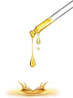 Golden Oil Dropand Splash PNG