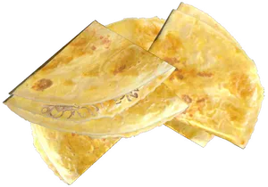 Golden Omelette Stack PNG image