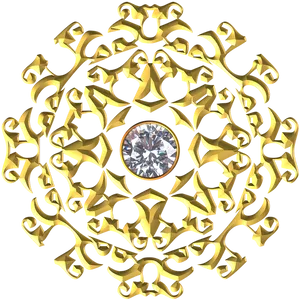 Golden Ornamental Design.png PNG
