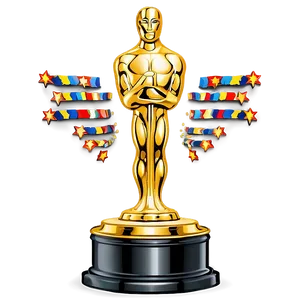 Golden Oscar Trophy PNG Oqr PNG