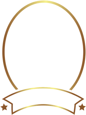 Golden Oval Framewith Banner PNG image