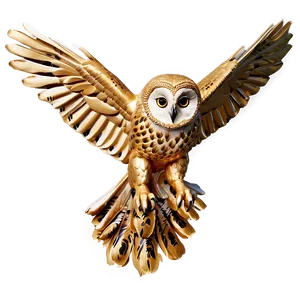 Golden Owl Png Dec PNG image