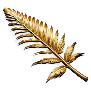 Golden Palm Leaves PNG Itu