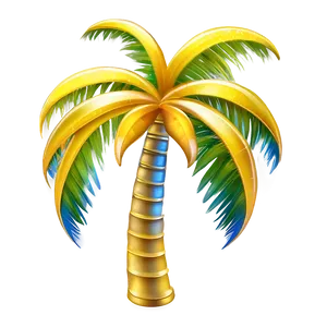 Golden Palm Tree Emoji PNG 06272024