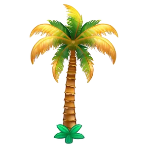 Golden Palm Tree Emoji PNG 06272024