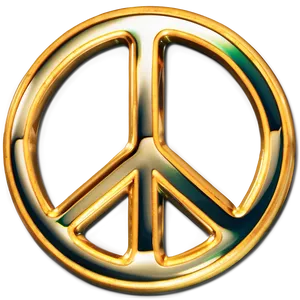 Golden Peace Sign Png 05252024 PNG image