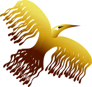 Golden Phoenix Artwork PNG
