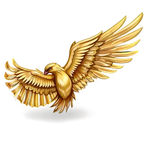 Golden Phoenix Outline PNG Aqe16 PNG